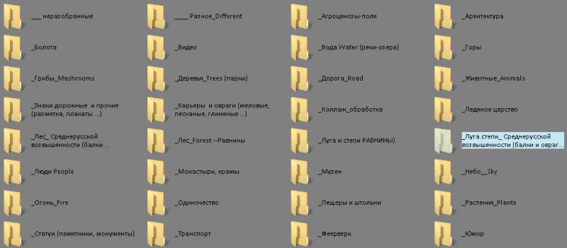 Систематика моих фотографий